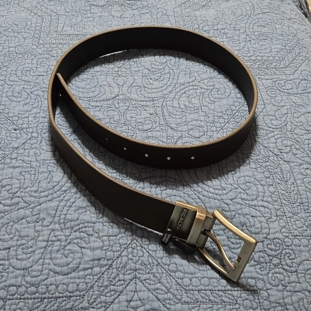 Realtree Genuine Leather Brown Mens Belt Size 34